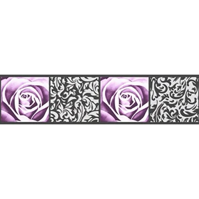 Immagine di A.S. Création 901910 Bordo decorativo autoadesivo, colore: Viola/Nero