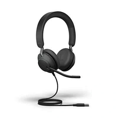 Immagine di Jabra Evolve2 40 SE Cuffie stereo con cancellazione del rumore, dotate di tecnologia chiamata a 3 microfoni e cavo USB A, certificazione MS Teams, funziona tutte le altre piattaforme, colore