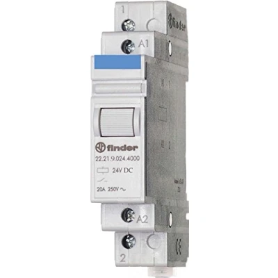 Immagine di Finder 22.21.9.012.4000 Relè industriale Tensione nom.: 12 V/DC Corrente di commut. max.: 20 A 1 NA pz.
