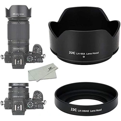 Immagine di JJC Set di 3 paralumi paraluce per obiettivo NIKKOR Z DX 50 250mm f/4.5 6.3 VR 16 50mm f/3.5 VR, sostituisce HN 40 e HB 90A