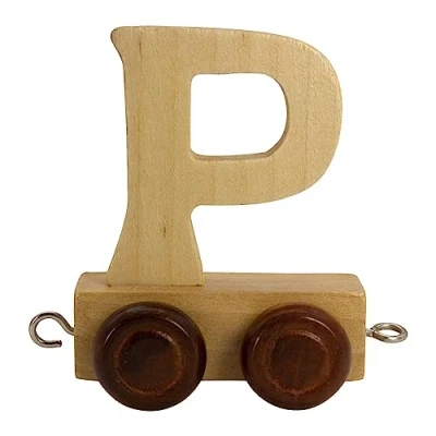 Immagine di GICO Carra in legno, lettere treno, Lok, Waggon, A Z, nome desiderato (P)
