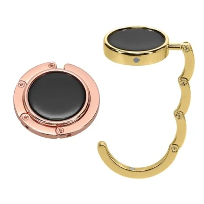 Immagine di kwmobile Set 2x Gancio Borsa da Tavolo Appendi in Alluminio Pieghevole Antiscivolo Antigraffio Appendiborsa Scrivania Max 3 kg