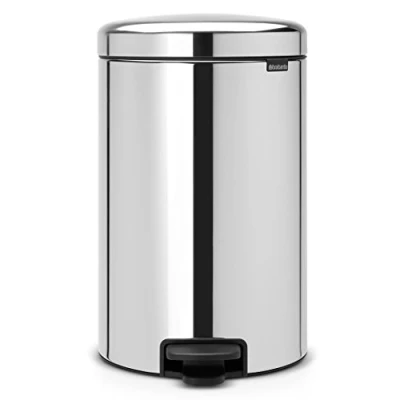 Immagine di Brabantia Pedal Bin Newicon Pattumiera a Pedale, Secchio Interno in Metallo, Inox Lucido, 20 lt