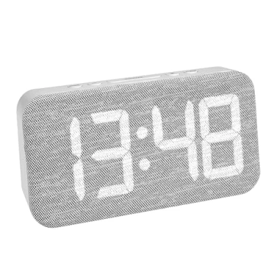 Immagine di TFA Dostmann 60.2042.02 Quarzo Sveglia Bianco, Grigio Tempi di allarme 3 Display grande