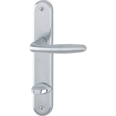 Immagine di HOPPE Maniglia Verona su piastra lunga Buntbart distanza, per porte dello spessore di 37 47 mm, argento anodizzato, 1 pezzi,, 2949527