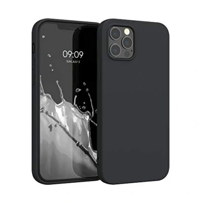 Immagine di kwmobile Custodia Compatibile con Apple iPhone 12 Pro Max Cover Back Case per Smartphone in Silicone TPU Protezione Gommata nero matt