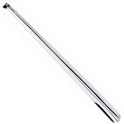 Immagine di Calzascarpe Lungo di Metallo Facile da Usare, In Acciaio Inox Manico Corno Scarpa Lifter con Foro per Appendere (40cm)