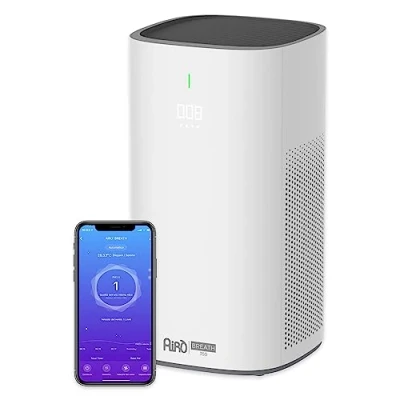 Immagine di AERTECNICA Purificatore d&#039;Aria per Allergie e Asma, Filtro HEPA 12, ionizzatore, CADR 350 m3/h, elimina Acari Polveri Pollini Odori Muffe, Modalità Sonno silenziosa