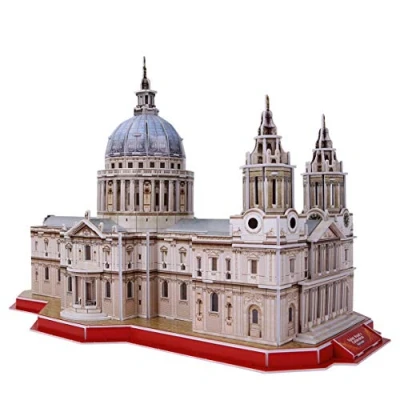 Immagine di Brands 112004 World St Pauls Cathedral, National Geographic, Cubic Fun, assemblare, Puzzle 3D, Kit di Costruzione, Multicolore, DS0991H,