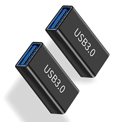 Immagine di iJiZuo USB 3.0 Adattatore Accoppiatore Collegamento Estensione una Femmina a (Confezione da 2), Per il di Due Cavo Maschio,Connettore Prolunga