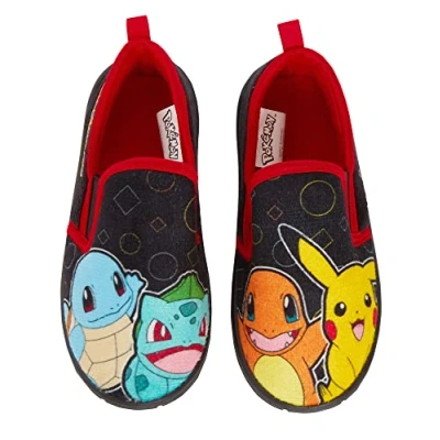 Immagine di Pokémon Ciabatte Bambini Ragazzi Ragazze Pikachu Slip On Pantofole con Suola Interna ed Esterna Resistente Nera 9 UK Bambino