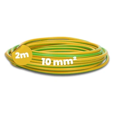 Immagine di 2 m Kalitec cavo di cablaggio flessibile H07V K 10 mm², flessibile, da a filo singolo, per armadio elettrico, commutazione
