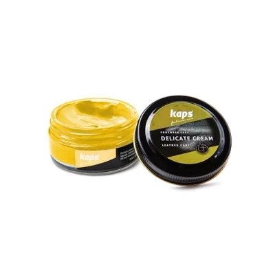 Immagine di Kaps Crema per la Cura delle Scarpe, Intensiva e Nutrimento Pelle, Delicate, 70 Colori (107 Giallo)