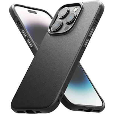 Immagine di Ringke Onyx Compatibile con Cover iPhone 14 Pro Max, Piacevole al Toccandola e Protezione da Ditate Macchie, Nera Non scivolosa Buon grip Disegnato per Custodia Max Black