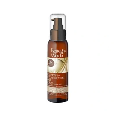 Immagine di Bottega Verde, Olio Capelli Sublime Ristrutturante, con Keratina e Proteine di Cachemire, Fragili o che si Spezzano (100 ml)