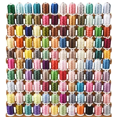 Immagine di Simthread Filo da ricamo in poliestere per macchina cucire, 120 colori 1000 m, Babylock / Janome Singer