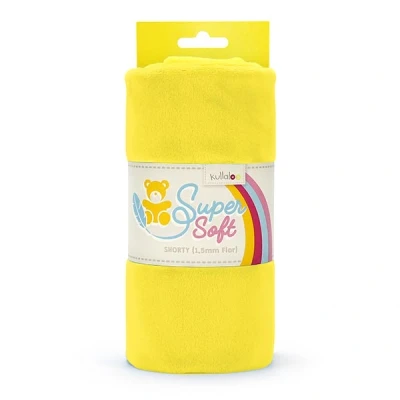 Immagine di Tessuto SHORTY in microfibra di peluche, pelo: 1,5 mm, certificato EN71 3 &amp; EN 71 9, colori assortiti, Gelb, 100 x 75 cm