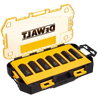 Immagine di DEWALT DWMT74737 0 Set di chiavi a bussola metriche impatto profondo, 1/2&quot;, 7 pezzi