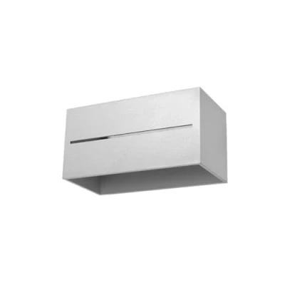 Immagine di SOLLUX lighting Lobo Maxi Lampada Da Parete Per Interni Minimalista Effetti Luce Lampadina G9 Sostituibile 2 x 40 W 12 LED In Alluminio Grigio 20 10 cm