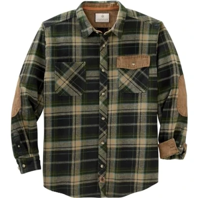 Immagine di Legendary Whitetails Harbor Camicia in Flanella Pesante Button Down, Mallard Plaid, XL Uomo