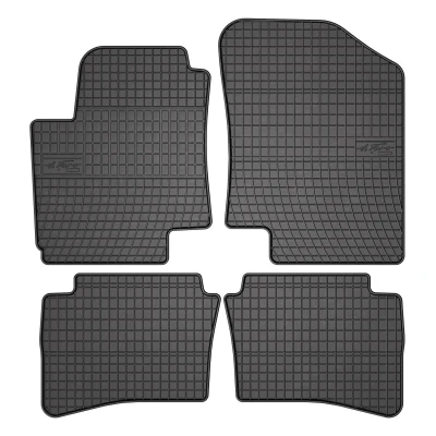 Immagine di FROGUM 0424 Set tappetino Gomma anteriore e posteriore 4 nero Su misura HYUNDAI: i20 I Hatchback