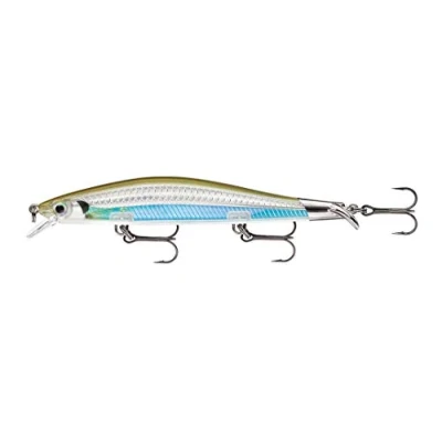 Immagine di Rapala Esca da Pesca Artificiale Spinning Ripstop di Simulazione per in Acqua Dolce con Doppio Labbro Profondità Nuoto 1.3 1.6m 12cm/14g Prodotta Estonia Moss Back Shiner