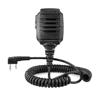 Immagine di Retevis RS114 Walkie Talkie Altoparlante Microfono IP54 Impermeabile 2 Pin Compatibile con RT24 RT27 RT5 RT5R Baofeng BF 888S UV 5R Kenwood HYT THT WOUXUN (1 Pezzo)