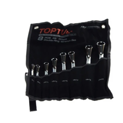 Immagine di TOPTUL GPAH0804 Kit chiavi ad anello doppie 6х7, 8х9, 10х11, 12х13, 14х15, 16х17, 18х19, 20х22 8 Acciaio al cromo vanadio