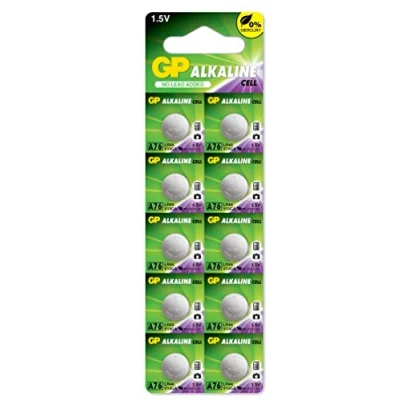 Immagine di LR44 Set da 10 GP Extra Batterie a Bottone Alcaline 1,5V LR 44 / A76 Lunga Durata