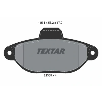 Immagine di TEXTAR 2136502 Kit pastiglie freno Non predisposto per contatto segnalazione usura FIAT: Cinquecento