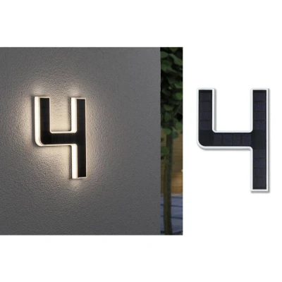 Immagine di PAULMANN 79845 Lampada solare per numero civico 0.20 W Bianco caldo Nero