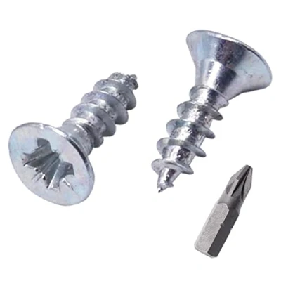 Immagine di SKIR&#039;CO Confezione da 100 viti in acciaio zincato, 3,5 x 12 mm, testa svasata Pozidriv, per truciolare, filettatura completa (100, mm)