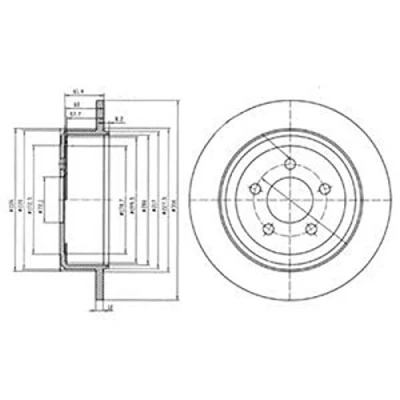 Immagine di DELPHI BG4159 Disco freno 316 12 5 pieno Oleato non trattato senza cuscinetto ruota, anello sensore ABS DODGE: Nitro SUV, Journey MPV