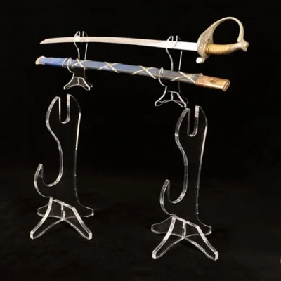 Immagine di Katana Stand Espositore per Spada, in Acrilico, Supporto Katana, Coltelli da Cavalleria Spartan Warrior, Tang Knife(trasparente)