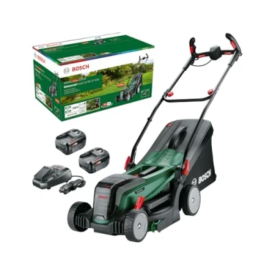 Immagine di Bosch Home and Garden Power Tools a batteria Tagliaerba incl. seconda batteria, caricatore 2x 18 V Larghezza di taglio (max.) 37 cm Adatto per 550