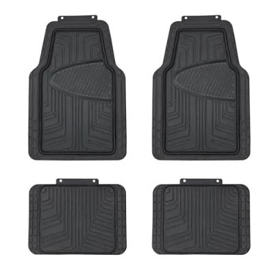 Immagine di Amazon Basics 4 unità tappetini in gomma per auto, SUV, camion, tutte le stagioni, nero