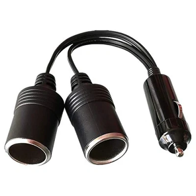Immagine di GTIWUNG 12/24V Cavo di Prolunga per Presa Accendisigari, Auto Accendisigari 2 Way Splitter, 1 a 2, da Maschio Femmina, Adattatore con Fusibile