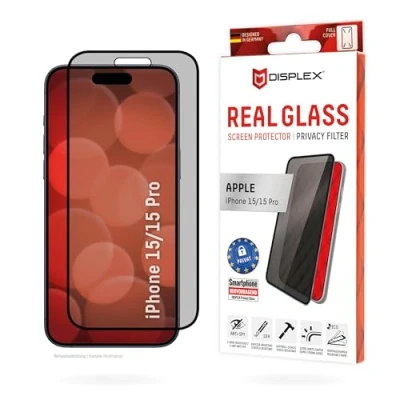 Immagine di DISPLEX 01844 Vetro di protezione per display Apple iPhone 15, 15 Pro 1 pz. privacy laterale