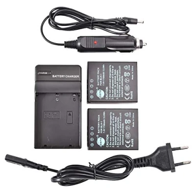 Immagine di DSTE Confezione da 2 batterie E caricatore rapido Dual USB compatibile con fotocamere reflex digitali Olympus BLH 1 BLH1 EM1 Mark II, OM D M1X, M10 IV