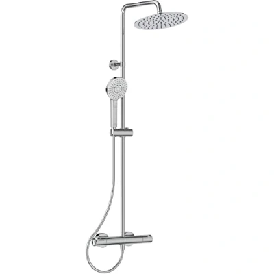 Immagine di Ideal Standard Ceratherm T50, Kit doccia con miscelatore termostatico, Set colonna completo, Cromato