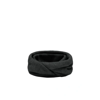 Immagine di Vivisence Invernale Scaldacollo Classico Da Donna In Filato Caldo Design Con Toppa Ecopelle Perfetto Per Le Giornate Invernali E Attività All&#039;aperto, Grigio Scuro,Taglia Unica