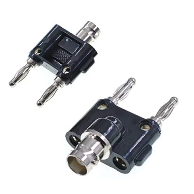 Immagine di Oiyagai 2Pcs Adattatore Coassiale RF Spaccatore BNC Femmina a Doppia Banana Maschio Plug Jack Binding Post