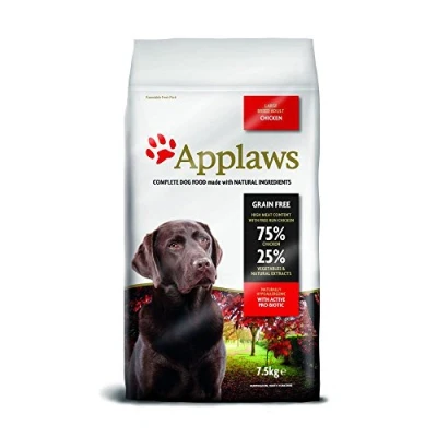 Immagine di Applaws Natürliche und Getreide frei trockene Hundefutter für Erwachsene große Rasse Hunde, Huhn, 7,5 kg Tasche