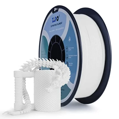 Immagine di ZIRO PLA filamento 1,75mm, stampante 3D filamentoSerie di colori base 1,75mm 1kg (2,2lbs), precisione dimensionale +/ 0,03mm,Bianco come la neve