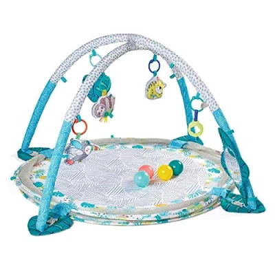 Immagine di Infantino Jumbo Activity Gym &amp; Ball Pit Transformable 3 in 1 Playmat, Sensory Stimulating, for Infants and Toddlers with 20 Balls Ultimate Fun, Multicoloured