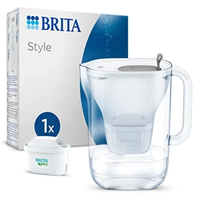 Immagine di BRITA Caraffa filtrante acqua Style (2.4L) incl. 1 x filtro MAXTRA PRO All in che riduce cloro, calcare, PFAS e metalli Design moderno