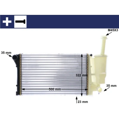 Immagine di MAHLE ORIGINAL CR 1451 000S Radiatore motore FIAT: Panda II Hatchback