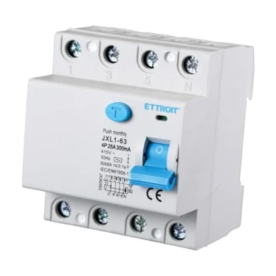 Immagine di A2ZWORLD Interruttore Differenziale Puro, 4P 300mA 6kA 415VAC, Salvavita Differenziale, Occupa 4 Moduli DIN, RCCB C25 25A