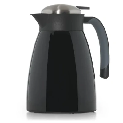 Immagine di Blumtal caraffa termica 1 litro thermos acqua calda senza BPA con sistema di chiusura Quick Tip caffè e tè a prova perdite per un isolamento lunga durata 1l nero