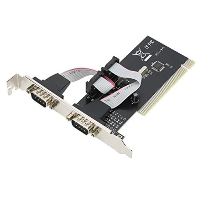 Immagine di Serial Port Cards, PCI 2 Card Express DB9 Controller RS232 Scheda di Estensione RS 232 per Desktop